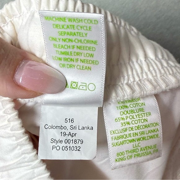 Lilly Pulitzer Womens Katia Pink Embroidered Flower White Shorts Elastic Waist S - Picture 12 of 12